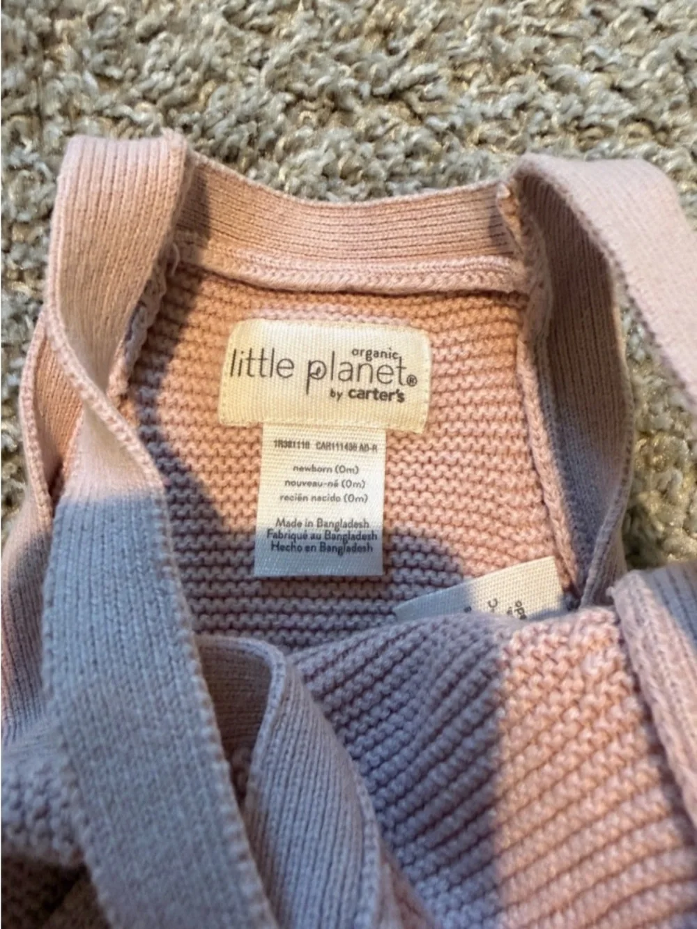 Soft Knit Light Pink Overalls with Front Pocket